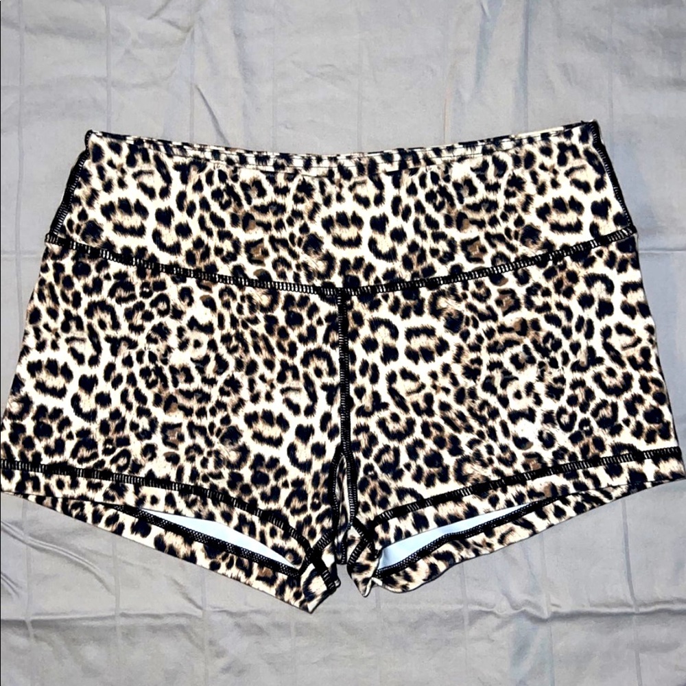 Savage barbell cheetah shorts